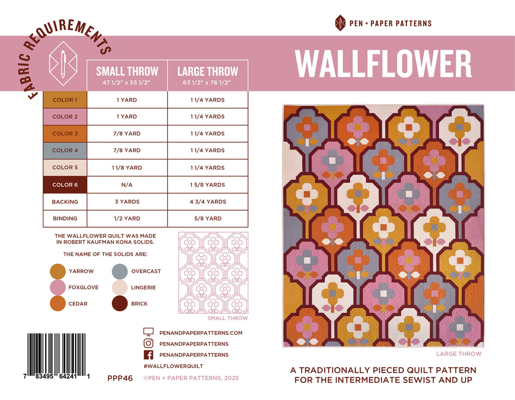 Wallflower Quilt Pattern, by Pen + Paper Patterns