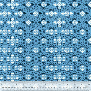 Windham Fabrics, 108" Wide Quilt Back, Pretty Things Cottage Stripe in Deep by Denyse Schmidt, per half-yard