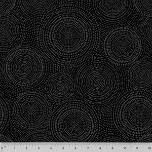 Windham Fabrics, 108" Wide Quilt Back, Radiance in Black, per half-yard