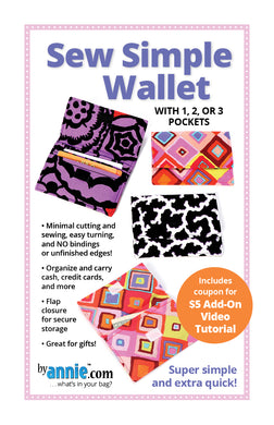 Sew Simple Wallet, Patterns by Annie
