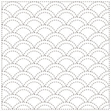 Load image into Gallery viewer, Daruma #1 Japanese Yume-Fukin Sashiko Sampler Clamshells (White)
