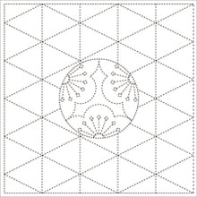 Load image into Gallery viewer, Daruma #9 #206 Yume-Fukin Sashiko Sampler Plum Blossoms (White or Indigo)