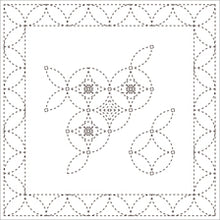 Load image into Gallery viewer, Daruma #10 Japanese Yume-Fukin Sashiko Sampler (White)
