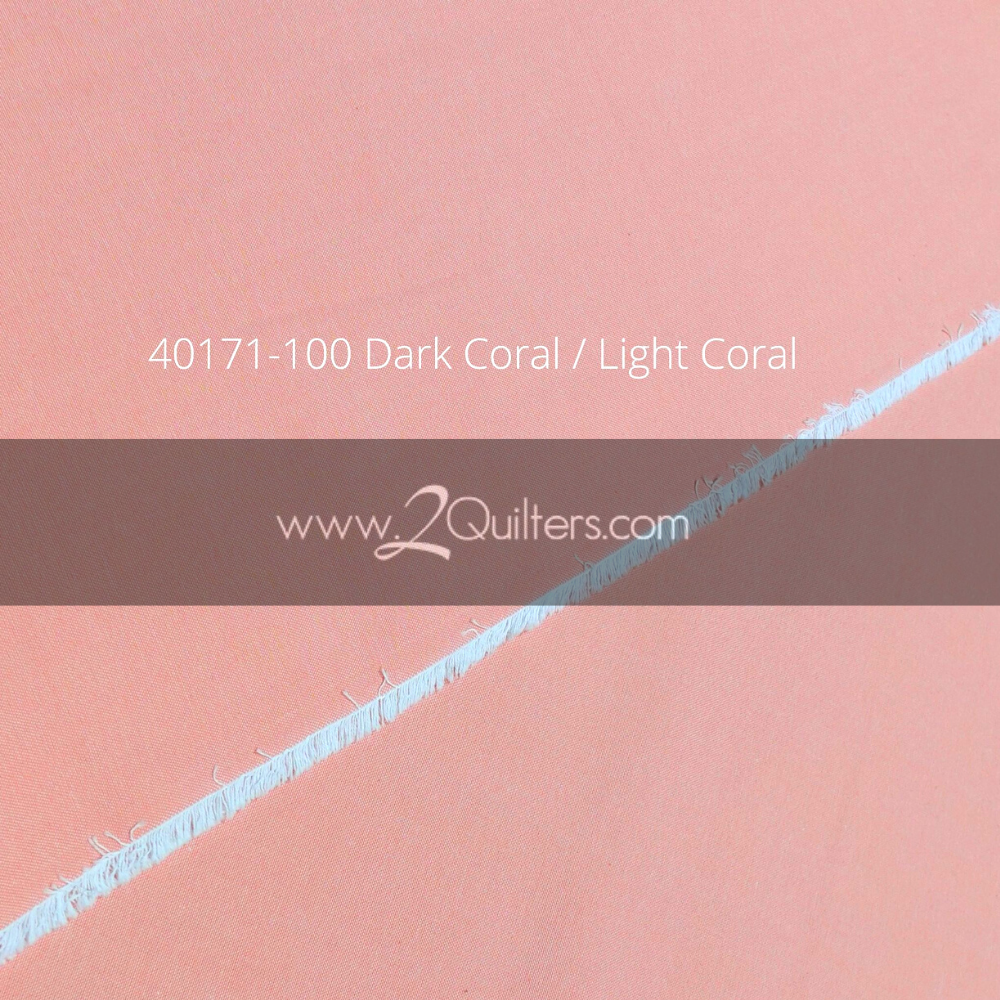 Artisan Cotton, Dark Coral-Light Coral, per half-yard