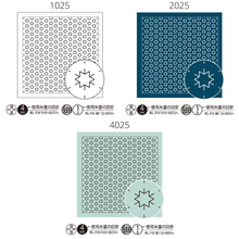 Load image into Gallery viewer, Olympus #H-1025, #H-2025 and #H-4025 Japanese Sashiko Hitomezashi, Hana-Fukin Sashiko Sampler - Star Candy (White, Indigo OR Light Blue)