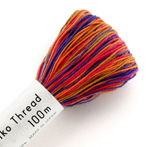 Olympus Sashiko Thread - 11 Variegated Colours (100m skein), Select Colour