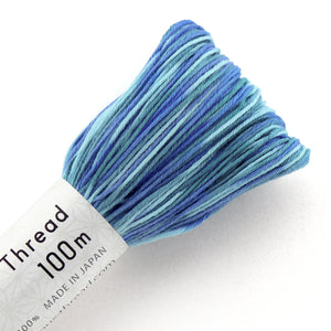 Olympus Sashiko Thread - 11 Variegated Colours (100m skein), Select Colour