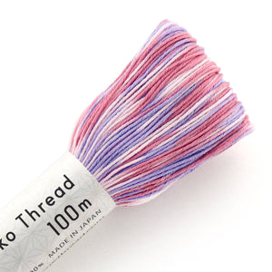Olympus Sashiko Thread - 11 Variegated Colours (100m skein), Select Colour
