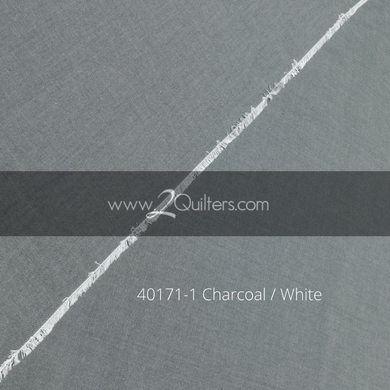 Artisan Cotton, Charcoal-White, per half-yard