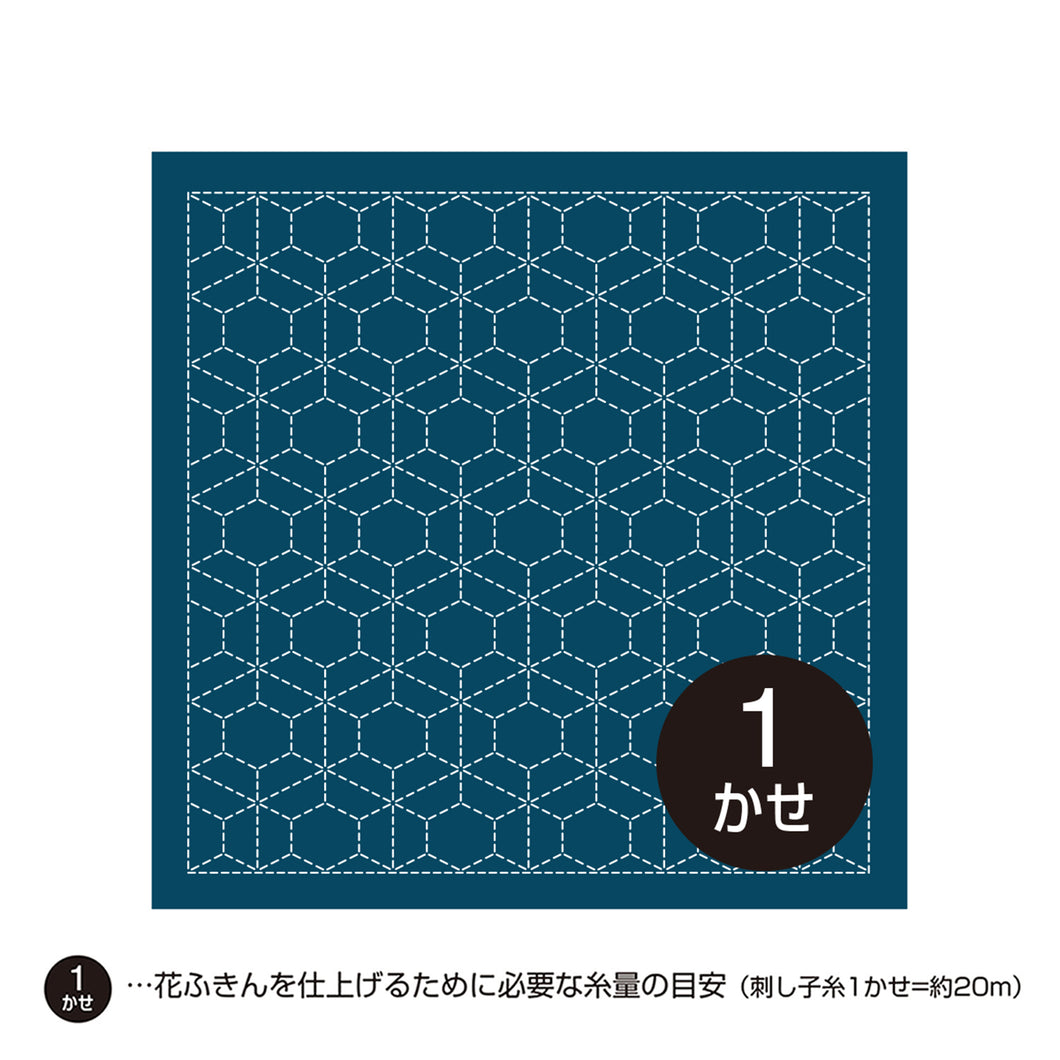 Olympus #H-1013_H-2013 Japanese Hana-Fukin Sashiko Sampler - Turtle Shell (White OR Indigo)