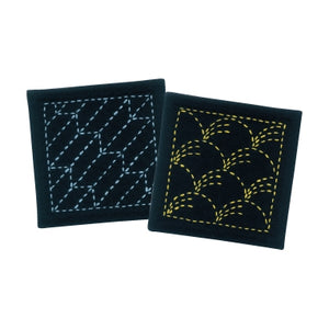Olympus Japanese Sashiko Coasters Kit (set of 2) - Select Design