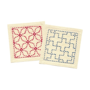 Olympus Japanese Sashiko Coasters Kit (set of 2) - Select Design