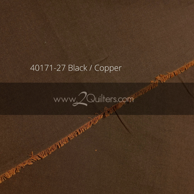 Artisan Cotton, Black-Copper, per half-yard