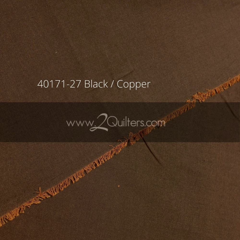 Artisan Cotton, Black-Copper, per half-yard