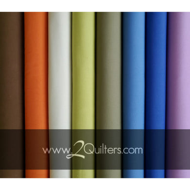 Bundle (select size) Kona Cotton: 2Quilters Stashbuilder CF palette, 8 pcs