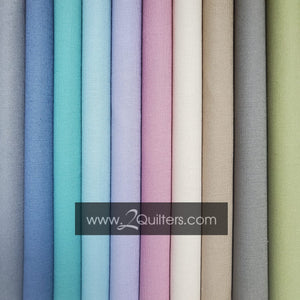 Bundle (select size) Kona Cotton: 2Quilters Dreamy palette, 10 pcs