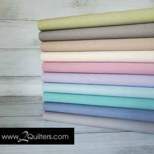 Bundle (select size) Kona Cotton: 2Quilters Dreamy palette, 10 pcs