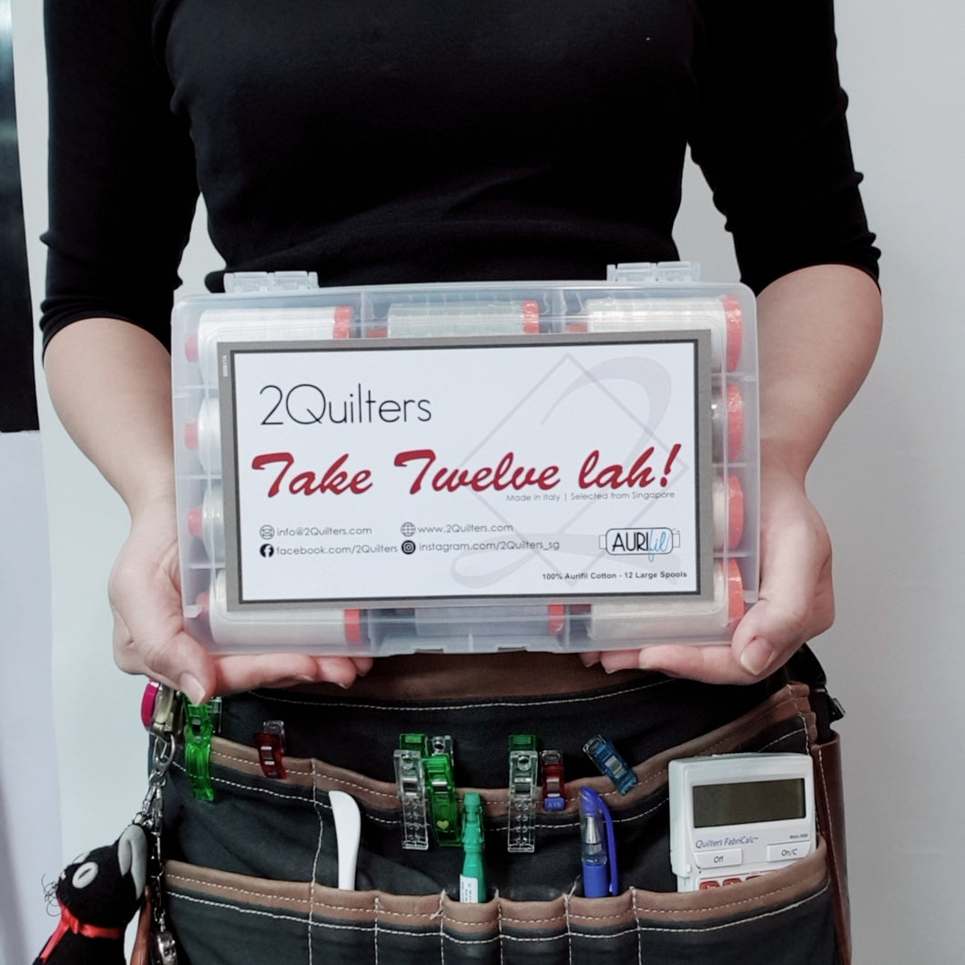 Take Twelve lah! Choose any 12 Aurifil Large Spools with Case