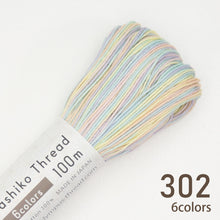 Load image into Gallery viewer, Olympus Sashiko Thread - 11 Variegated Colours (100m skein), Select Colour
