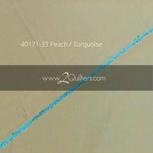 Load image into Gallery viewer, Artisan Cotton, Peach-Turquoise, per half-yard
