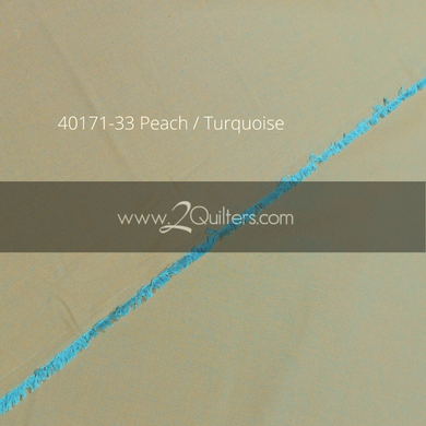 Artisan Cotton, Peach-Turquoise, per half-yard