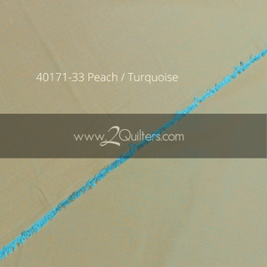 Artisan Cotton, Peach-Turquoise, per half-yard