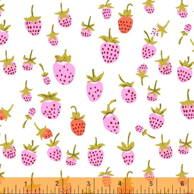 Heather Ross 20th Anniversary, Strawberry in Lilac, by Heather Ross