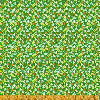 Lucky Rabbit, Calico in Green by Heather Ross for Windham Fabrics, per half-yard