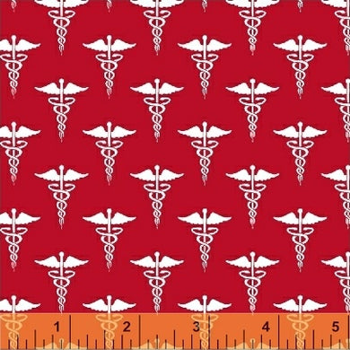 Calling All Nurses Collection, Nurse Symbol in Red by Windham Fabrics, per half yard