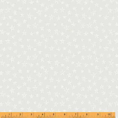 Crystal, Stars in White on White by Whistler Studios for Windham Fabrics, per half-yard