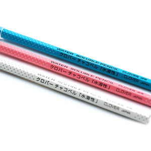 Clover - Water Soluble Pencils Set, (Pack of 3, Assorted Colours)