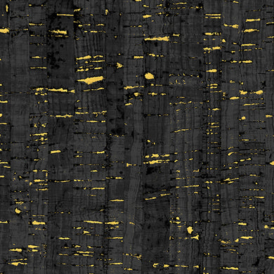 Uncorked Metallic, Black Metallic Cork Print, Windham Fabrics, per half yard