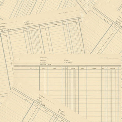 *Closeout Sale* Jot, Ledger Paper in Chamomile, per half-yard