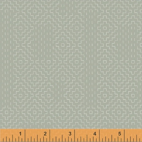*Closeout Sale* Night Song, Kaki No Hana in Steel, per half-yard