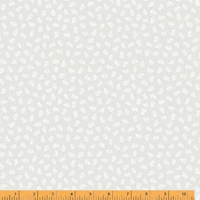 Crystal, Tossed Foulard in White on White by Whistler Studios for Windham Fabrics, per half-yard