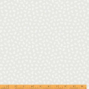 Crystal, Tossed Foulard in White on White by Whistler Studios for Windham Fabrics, per half-yard