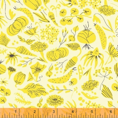 *Closeout Sale* Mazy, Bounty in Daisy by Dylan Mierzwinski, per half-yard