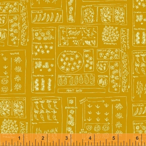 Mazy, Garden Plot in Pollen by Dylan Mierzwinski, per half-yard