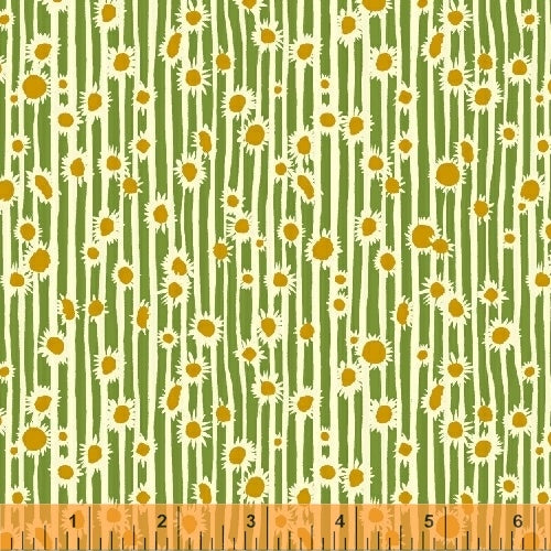 *Closeout Sale* Mazy, Sunflower in Clover by Dylan Mierzwinski, per half-yard
