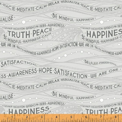 *Closeout Sale* Be Mindful, Mindful in Mist, Windham Fabrics, per half yard