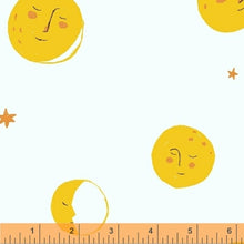 Load image into Gallery viewer, Far Far Away 2, Moons in White, by Heather Ross for Windham Fabrics, per half-yard