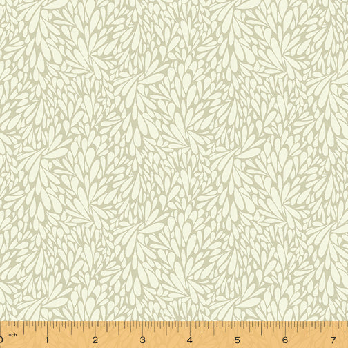 Solstice, Leafy - Sand by Sally Kelly, per half-yard