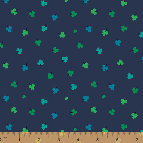 Solstice, Clover - Dark by Sally Kelly, per half-yard