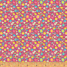 Load image into Gallery viewer, Solstice, Buttercup - Fuchsia by Sally Kelly, per half-yard