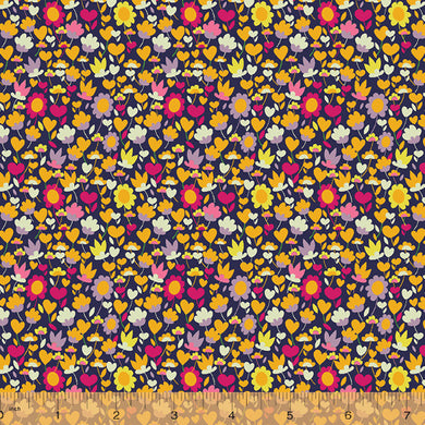 Solstice, Buttercup - Multi by Sally Kelly, per half-yard