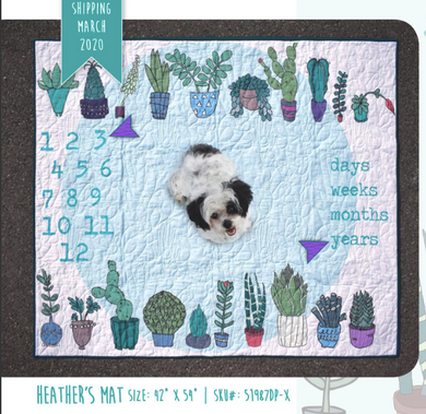 Baby Milestone Mats Collection, Heather Baby Mat by Heather Givans for Windham Fabrics