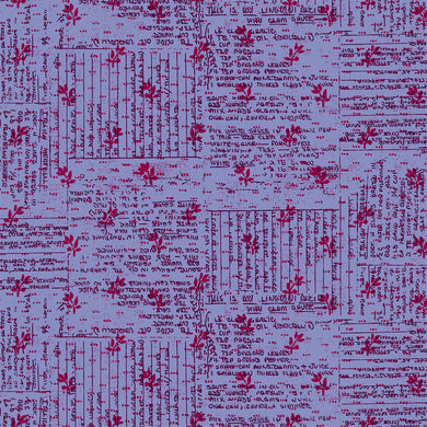 *Closeout Sale* Norma Rose, Recipe Cards in Lavender by Natalie Barnes, per half-yard
