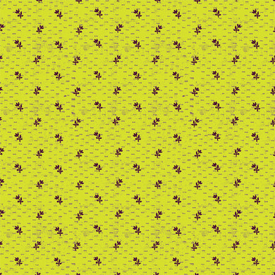 *Closeout Sale* Norma Rose, Seedlings - Lime by Natalie Barnes, per half-yard