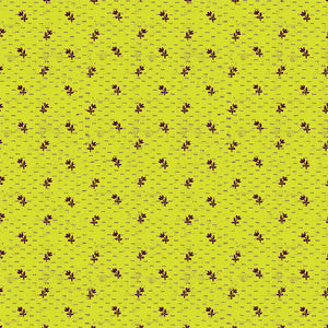 Norma Rose, Seedlings - Lime by Natalie Barnes, per half-yard