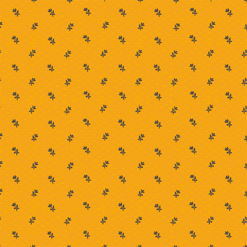 Norma Rose, Seedlings - Gold by Natalie Barnes, per half-yard